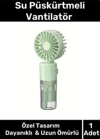 Resim Özel Üretim Taşınabilir 3 Kademeli 1200 Mah Usb Şarjlı Su Hazneli Püskürtmeli Mini Klima Vantilatör 