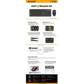 Resim A4 Tech KM-72620D USB Klavye & Optik Mouse Set 