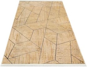 Resim Prathyusha Geometrik Kahverengi Kadife Kaymaz Makinede Yıkanabilir Halılar Oturma Odası Yatak Odası Koridor Boho Fas Yumuşak Nötr Vintage Görünüm Geometrik Bohem Halı İç Mekan Katlanabilir Kaymaz Alan 