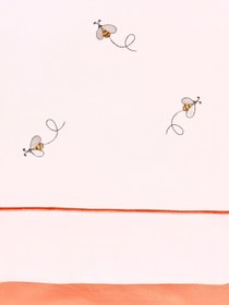 Resim Balım – Arı Motifli Pamuklu Keten Nevresim Takımı 