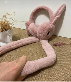 Resim İşnar Hareketli Tavşan Kulaklı Peluş Kulaklık 