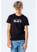 Resim Blade S Baskılı Unisex Çocuk Siyah Tshirt 