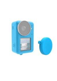 Resim Mettzchrom Dji Osmo Action 5 / 4 / 3 Uyumlu Mavi Renkli Silikon Kılıf Koruma Kılıfı Soft Case 