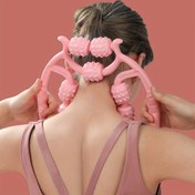 Resim 1 adet 9 Tekerlekli Masaj Çubuğu, Bacak İnceleştirici Rulo, Kas Rahatlatıcı, Kurşunsuz Plastik, Uyluklar ve Baldırlar için Derin Doku Masajı, Rahat 3D Su Damlası Tasarımı, İrritasyona Neden Olmayan 