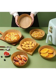 Resim Coofbe 50 Adet Yanmaz Yapışmaz Airfryer Pişirme Kağıdı Phılıps Xıaomı Tefal Karaca Pişirme Kağıdı 