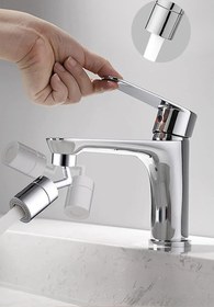 Resim Soillium Yeni Nesil Robotik 720 Derece Oynar Başlıklı Musluk Başlığı Aparatı Ağız Yıkama Yüz Yıkama Başlığı 