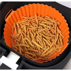 Resim Hype Store Airfryer Silikon Pişirme Kabı 20X5 cm Bpa Içermez Airfryer Pişirme Kağıdı, Yapışmaz Kolay Temizlenir 