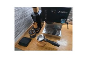 Resim 58MM Espresso Tamper ve Portafiltre Standı - Barista Ekipman Düzenleyici Tamping Istasyonu 