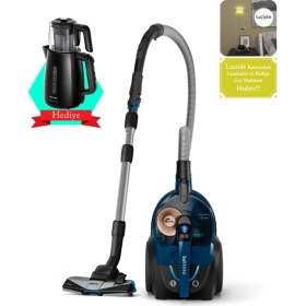 Resim Philips 5 Yıl Motor Garantili Powercyclone 8 750W Triactive+ Başlık Alerjiikilit Sistemi Fonksiyonel ve Hızlı Toz Torbasız Süpürge HEPA13 Filitreli, Luciole Lambader ve Philips Çay Makinası Hediyeli 
