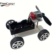 Resim Eğitim Oyuncakları, Rüzgar Gücüyle Çalışan Araç, Küçük Ölçekli Üretim, Bilimsel Deney Puzzle Montajı, Elektrikli Oyuncaklar için DIY Elektrikli Araba Kiti 