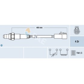 Resim Fae OKSIJEN SENSORU FORD FIESTA V (JH_, JD_): 01>08 KA (RB_): 1.3 I 02>08 - 77578 