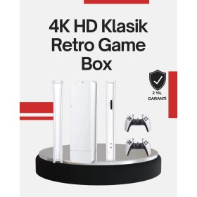 Resim Marsilyan 2 Kollu Kablosuz 4K Tv Uyumlu Klasik Oyun Konsolu 