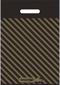 Resim Takviyeli Poşet Çanta Siyah Diagonal No 5 50Li 5 Paket 