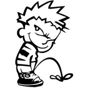 Resim Genel Markalar İşeyen Çocuk Duvar Dekor kaliteli Kaliteli Sticker 40 X 60 Cm 