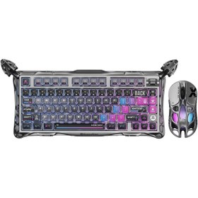 Resim Gravastar Mercury K1 Pro+X Kablosuz RGB Işıklı Mekanik Q Gaming Klavye ve Optik Mouse Seti, Special 