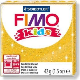 Resim Fimo Kids Yumuşak Polimer Kil 42 Gr 112 Glitter Simli Gold Karışık Çok Renkli 