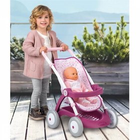 Resim Smoby Baby Nurse Chulli Pop Oyuncak Bebek Arabası Pembe-Mor 254003 