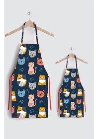 Resim Ays Home Kedi Anne Çocuk Leke Tutmaz Mutfak Önlüğü 3- 5 Yaş Çok Renkli 