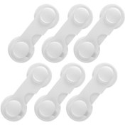 Resim Yaleker Bebek Güvenlik Kilidi - 6 Adet Yapışkanlı Çocuk Korumalı Dolap Kilitleri Beyaz 