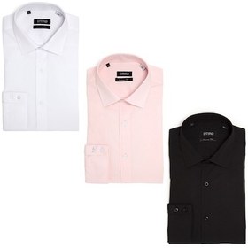 Resim Pıngömlek Kensıngton Vesta Combo 30 Üçlü Set Erkek Gömlek Beyaz 
