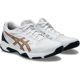 Resim Asics GEL-ROCKET 11 Kadın White/Dark Neptune Voleybol Ayakkabısı 1072A093-104 
