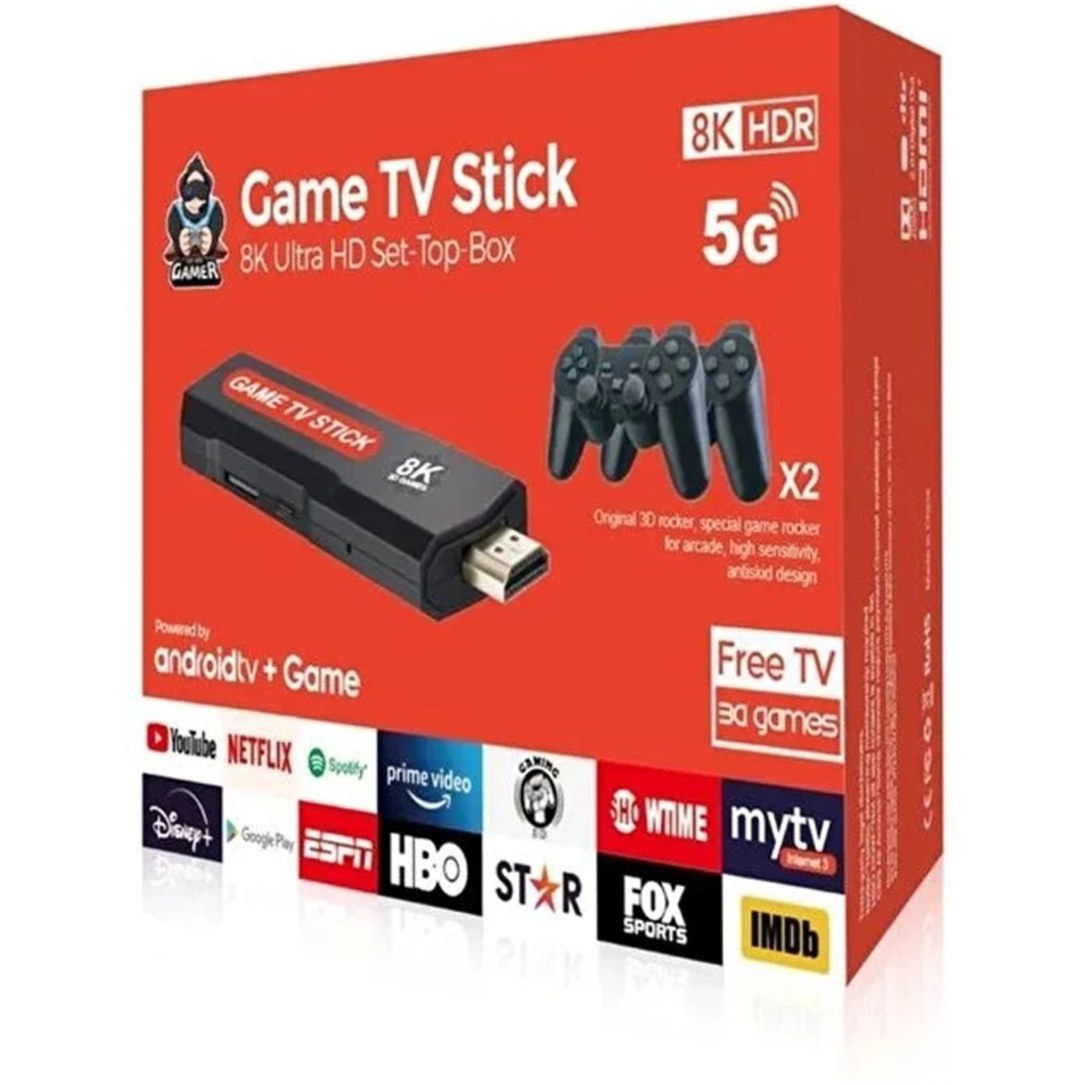 Game Box Android EİMA Oyunlu Atari Game Box Android TV Stick 8K HDR – 2 Kollu – Retro ...