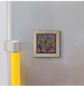 Resim Kelebek Baskılı Mdf Magnet 7x7 316 