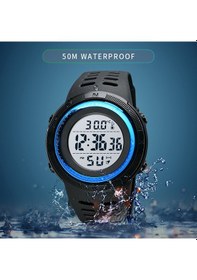 Resim Springsun Skmei Dijital Sıcaklık Spor Saati Gençler İçin Zaman Tarih Hafta Ekran Çalar Saat Arka Aydınlatma 5atm Su Geçirmez 