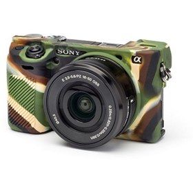 Resim EasyCover Sony A6000/a6100/a6300/a6400 Uyumlu Silikon Kamuflaj Kılıf 