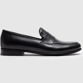 Resim Hakiki Deri Enjeksiyon Tabanlı Erkek Siyah Klasik Ayakkabı Siyah 