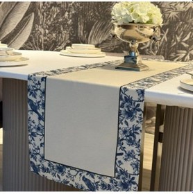 Resim Keten Pamira Desen Runner 40x140 Cm Çok Renkli 