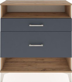 Resim Arges Şifonyer Tek Raflı 2 Çekmeceli 88x30x96 Çam-antrasit Atlas Çam 