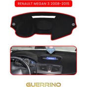 Resim Renault Megan 3 2008-2015 Torpido Koruma Halısı Kırmızı Kenar 