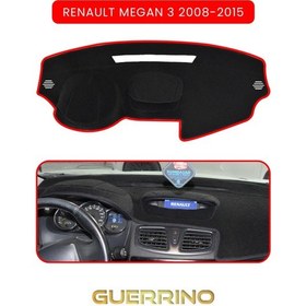 Resim Renault Megan 3 2008-2015 Torpido Koruma Halısı Kırmızı Kenar 