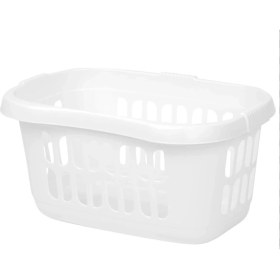 Resim Dekoratif Beyaz Çamaşır Sepeti – Temiz ve Ferah Görünüm 