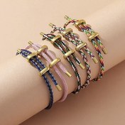 Resim Preppy Tarzı Çelik Tel Bakır Tokalı Ayarlanabilir Bileklik Bayan DIY Temel Halhal İpi 