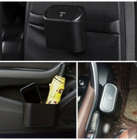 Resim Bucuks Araç İçi Takılarak Sabitlenebilen Mini Kapaklı Çöp Kovası Renkli 