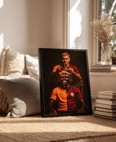 Resim ICARDI-OSIMHEN Poster Tablosu - Beyaz / 50*70 