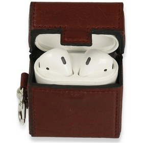 Resim Mepa Airpods 2 2.nesil Deri Kılıf - Bordo Najmaddin 