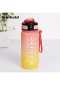 Resim 600ml/750ml/1000ml Spor Şişesi Zaman Ölçeği İle Açık Degrade Renk İçme Suyu 600ml Yellow-d 600ml To 1000ml 600ml Yellow-d 