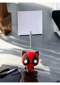Resim Catpool Fotoğraf Not Tutacağı Ofis Masası Hediyelik Not Tutucu Kırmızı 