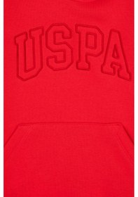 Resim U.S. Polo Assn. Kız Çocuk Kırmızı Kapüşonlu Şardonlu Basic Sweatshirt 50314311-VR030 