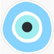 Resim TSC Nazar Boncuğu Sticker Duvar 18CM Yapıştırma Etiket Md4 