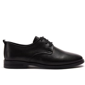 Resim Men's Black Leather Classic Shoes 