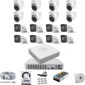 Resim Hikvision 16 Kameralı Güvenlik Kamera Seti 