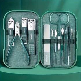 Resim 12 Parça Tırnak Makası Seti, Paslanmaz Çelik Tırnak Kesici Pedikür Kiti, Tırnak Törpüsü Keskin Tırnak Makası ve Klips, Manikür Pedikür Kiti, Parmak & Ayak Tırnakları Taşınabilir Şık Kılıf ile 