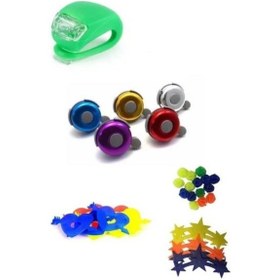 Resim Çakarlı Işık Bisiklet Aksesuar Seti Bisiklet Süsü Seti Çok Renkli 