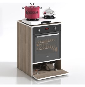 Resim Kenzlife ankastre modülü kabini flor crd kapaklı fırın ocak dolabı sabit tabla 