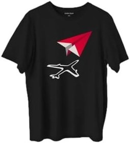 Resim Kağıt Uçak Hayaller Hayatlar Fly Pilot Baskılı Tişört Unisex T-Shirt 