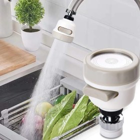 Resim 360° Ayarlanabilir Musluk Başlığı - Su Tasarruflu Lavabo Ucu, 3 Farklı Püskürtme Modu, Sıçramaya Dayanıklı Tasarım | Mutfak ve Banyo Lavaboları Için Döner Musluk Başlığı 